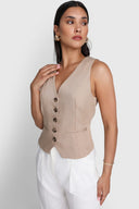 Kamizelka Miss Preppy Beige