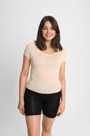T-shirt Miss Invisible V-neck Sand