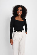 Longsleeve Miss Caro Black