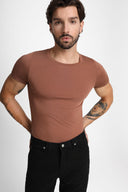 T-shirt Mr Invisible C-neck Chocolate