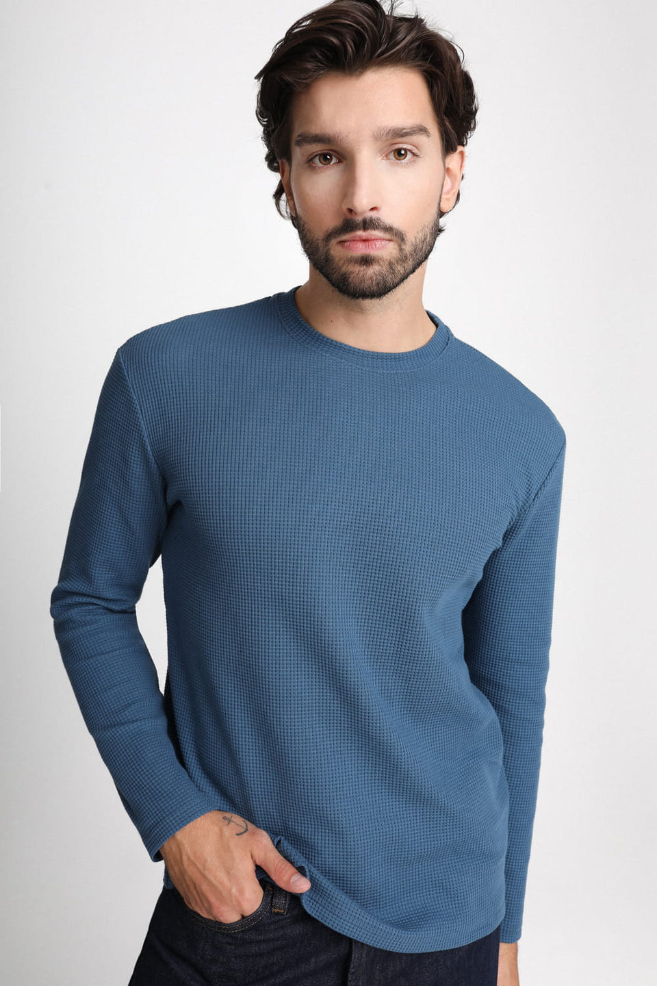 Mr Dapper Blue Long-Sleeved Top