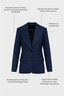 Marynarka Miss Heritage Melange Navy