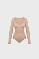 Body Miss Invisible Longsleeve V-neck Nude