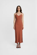 Sukienka Miss Simply Red Brown