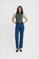 Top Miss Sculptural Olive