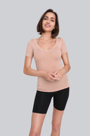 T-shirt Miss Invisible V-neck Cappuccino