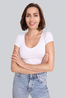 T-shirt Miss Womanly White
