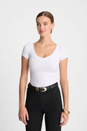 T-shirt Miss Womanly White