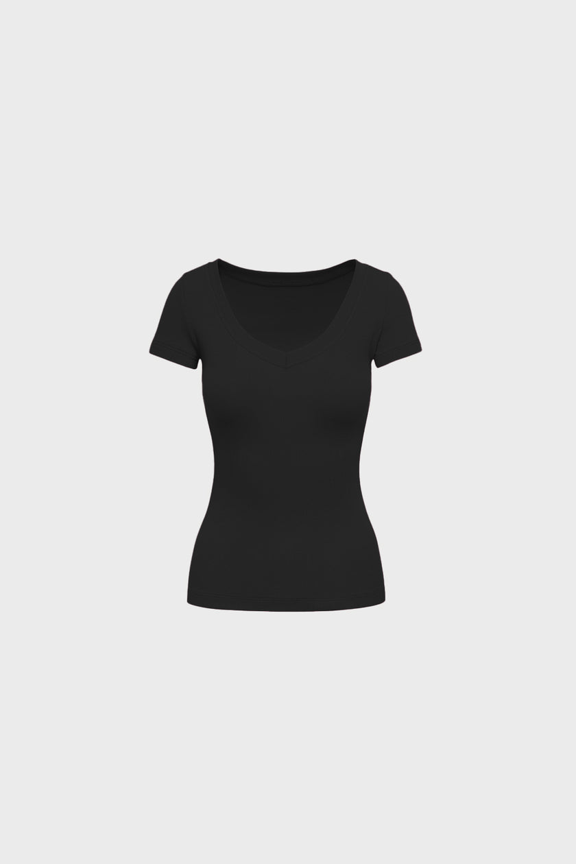 T-shirt Miss Womanly Black