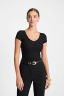 T-shirt Miss Womanly Black