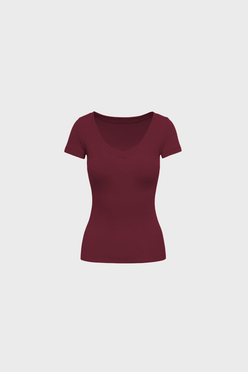 T-shirt Miss Womanly Burgundy
