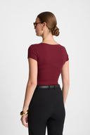 T-shirt Miss Womanly Burgundy