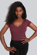 T-shirt Miss Womanly Burgundy