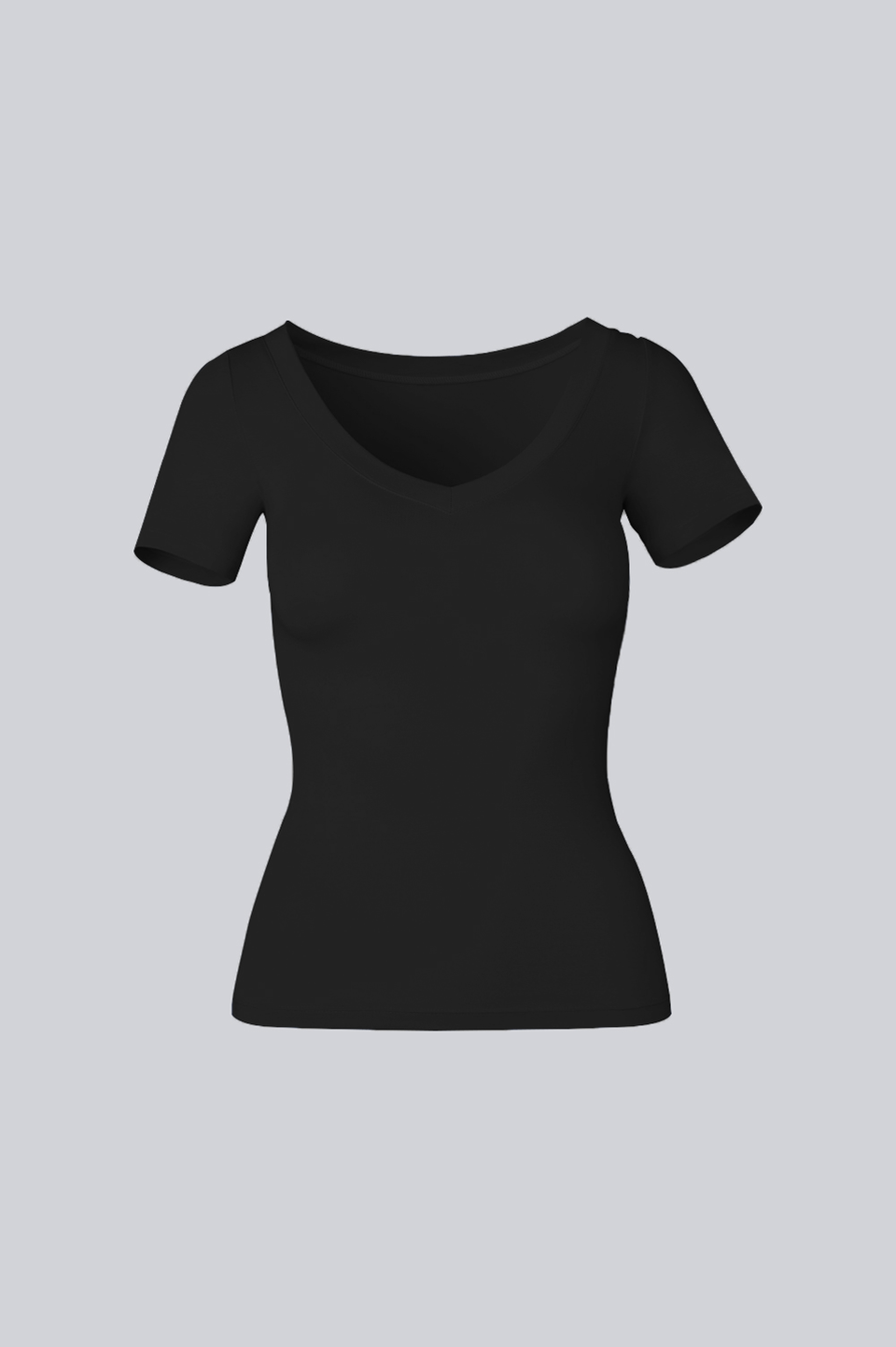Miss Invisible V-neck T-shirt – Black