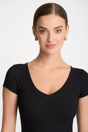 T-shirt Miss Womanly Black