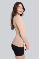 Longsleeve Miss Invisible V-neck Nude