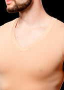 T-shirt Mr Invisible V-neck Nude