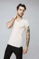 T-shirt Mr Invisible V-neck Sand