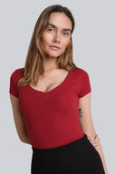 T-shirt Miss Womanly Wine Red