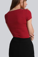 T-shirt Miss Womanly Wine Red