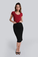 T-shirt Miss Womanly Wine Red