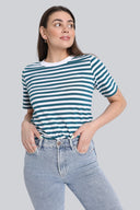 T-shirt Miss Marine Dark Sea Stripes