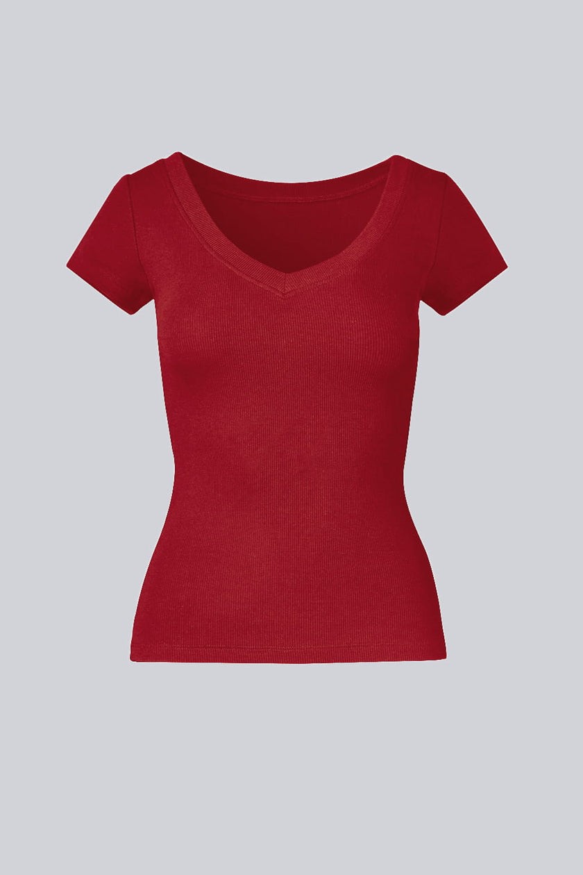T-shirt Miss Womanly Wine Red