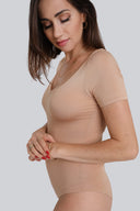 Body Miss Invisible Shortsleeve V-neck Nude