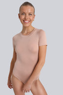 Body Miss Invisible Shortsleeve C-neck Cappuccino