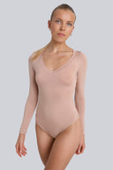 Body Miss Invisible Longsleeve V-neck Cappuccino