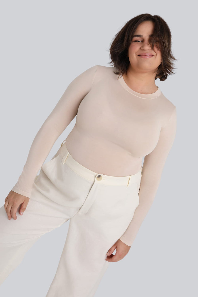 Longsleeve Miss Invisible C-neck Sand