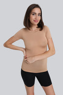 T-shirt Miss invisible C-neck Nude