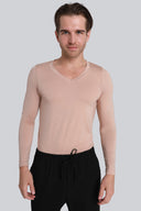 Longsleeve Mr Invisible V-neck Cappuccino