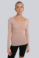 Longsleeve Miss invisible V-neck Cappuccino