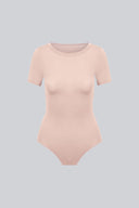 Body Miss Invisible Shortsleeve C-neck Cappuccino