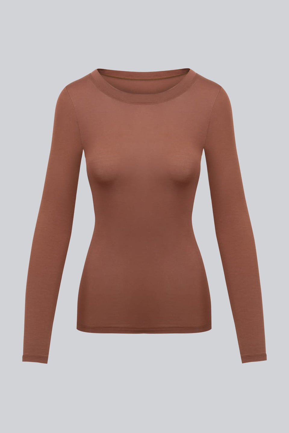 Longsleeve Miss Invisible C-neck Chocolate