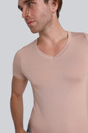 T-shirt Mr Invisible V-neck Cappuccino