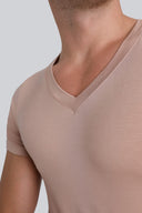 T-shirt Mr Invisible V-neck Cappuccino