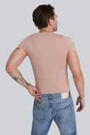 T-shirt Mr Invisible V-neck Cappuccino