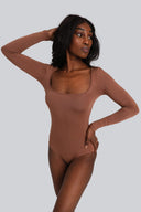 Body Miss Invisible Longsleeve U-neck Chocolate