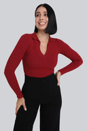 Longsleeve Miss Polo Raspberry Red