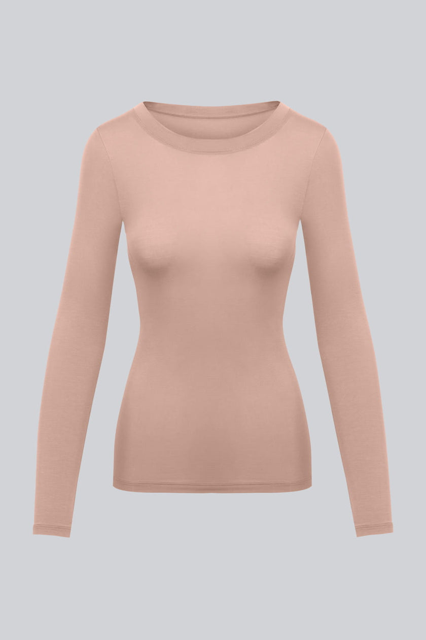 Longsleeve Miss Invisible C-neck Cappuccino