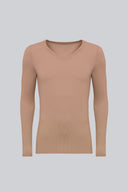 Longsleeve Mr Invisible V-neck Nude