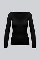 Longsleeve Miss invisible V-neck Black