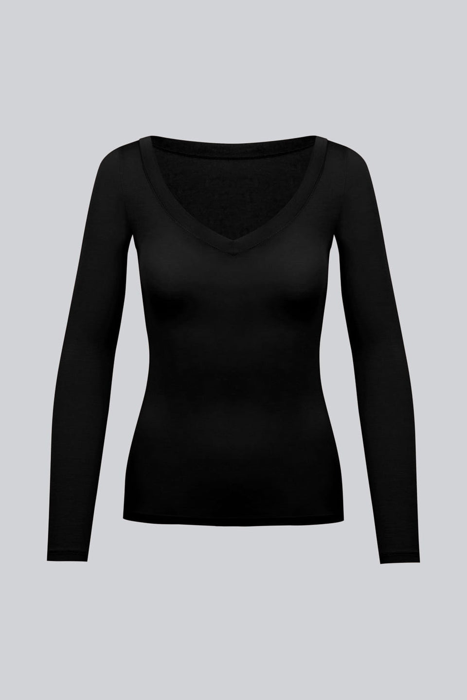 Longsleeve Miss invisible V-neck Black