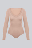 Body Miss Invisible Longsleeve V-neck Cappuccino