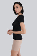 T-shirt Miss Invisible V-neck Black