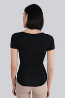 T-shirt Miss Invisible V-neck Black