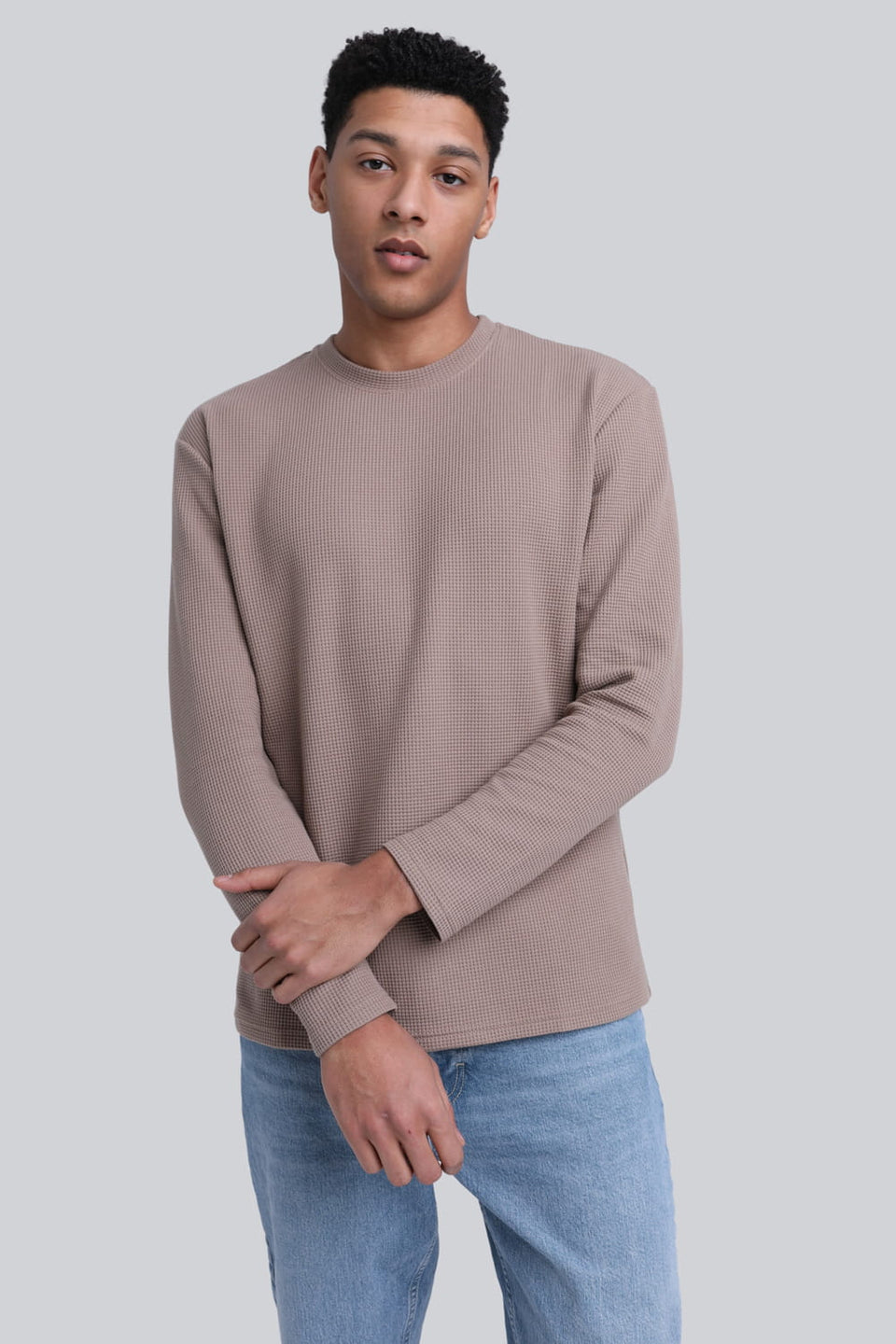 Mr Dapper Long-Sleeved Top – Beige