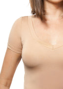 T-shirt Miss Invisible V-neck Nude